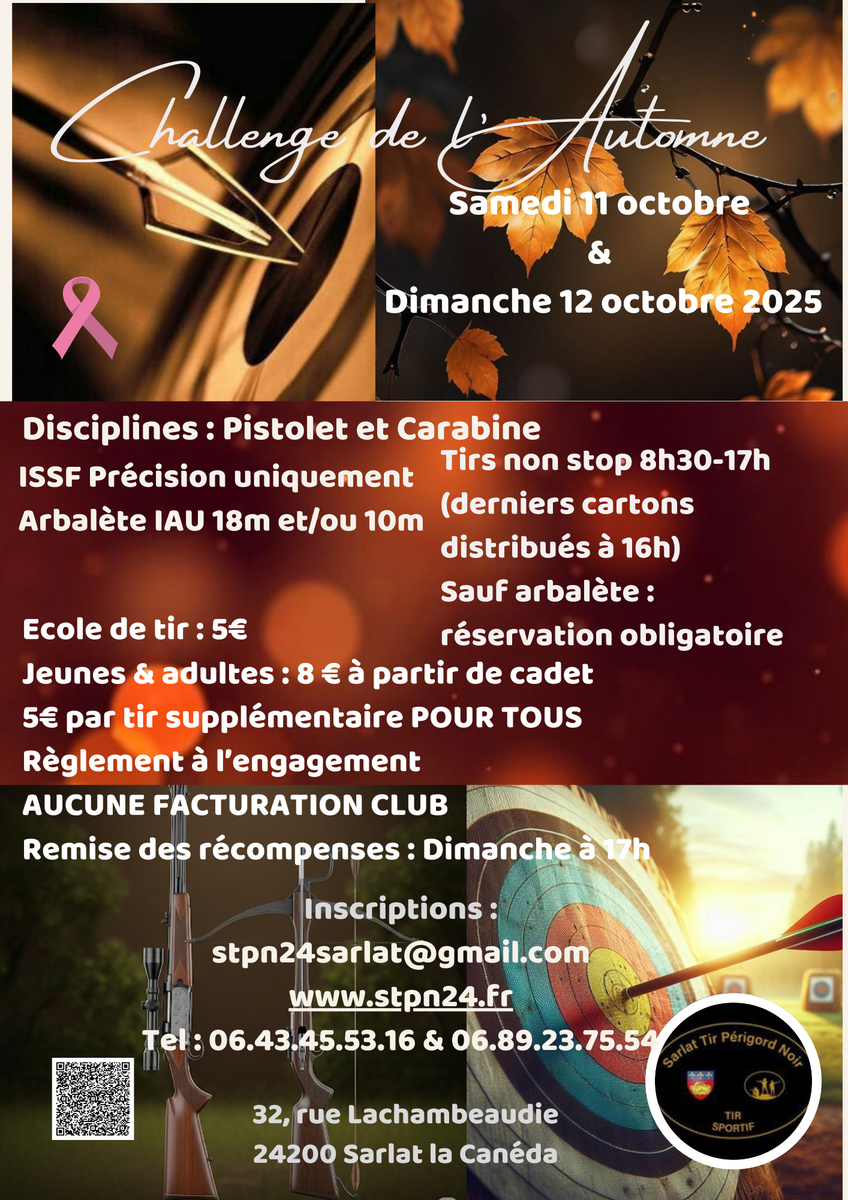 Challenge STPN de l'Automne - SARLAT - STPN - Inscrivez vous ! 